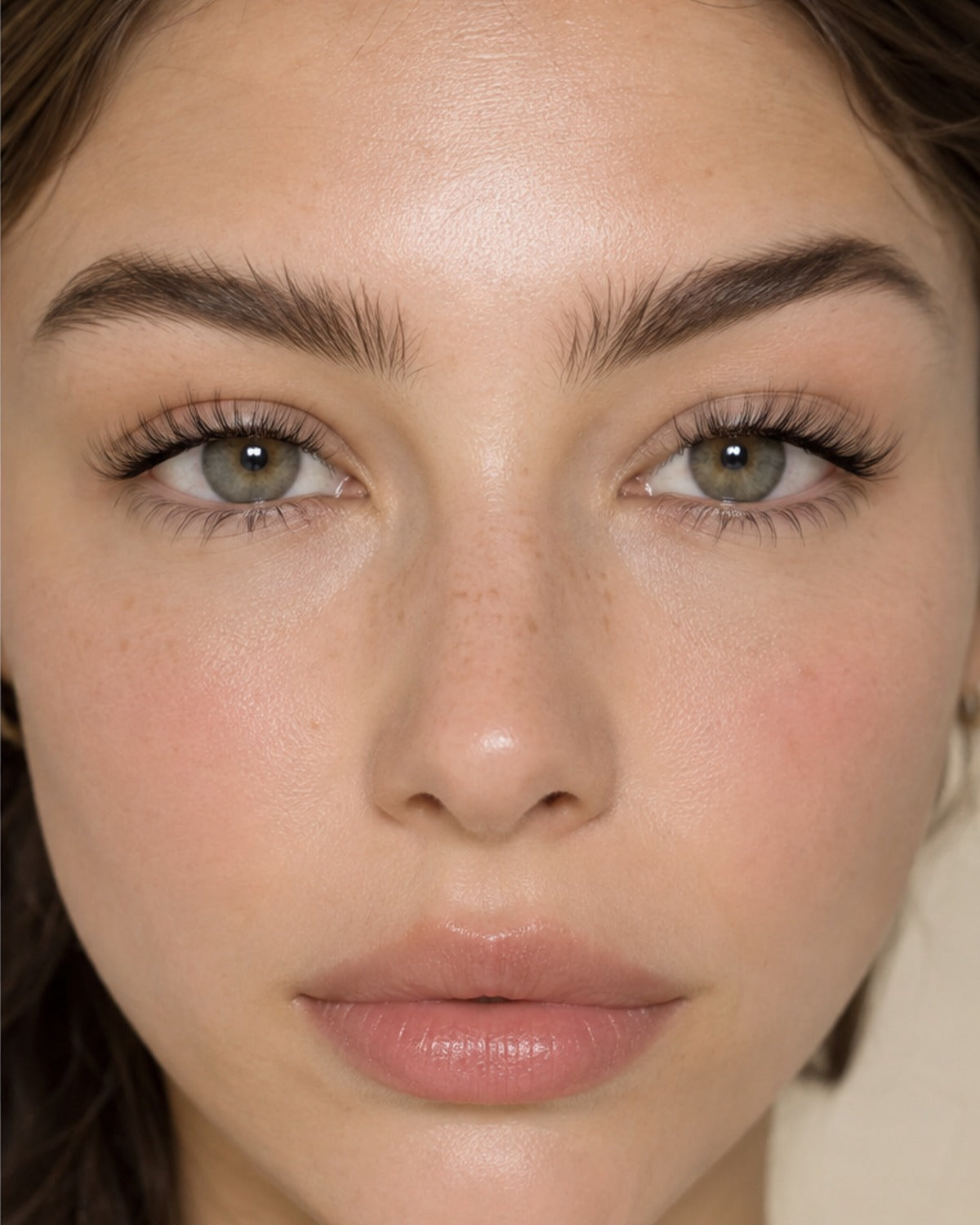 Eye wearing Orave magnetic lashes, defined and lifted